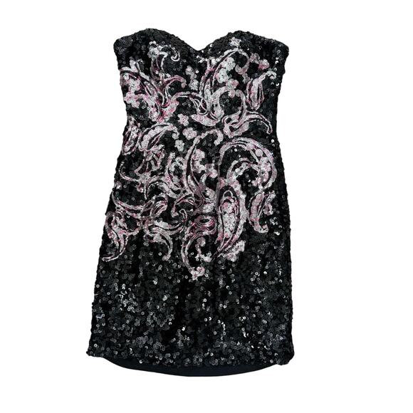 Fiesta Black Sequined Strapless Dress XS - Picture 1 of 9